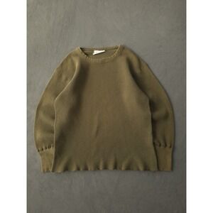 Vintage 1990s Canadian Army Green Cotton Long Sleeve Thermal Undershirt M